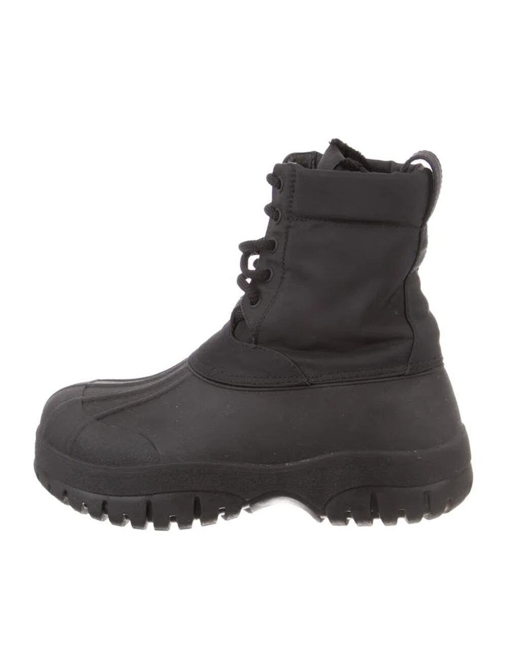 NWT Celine x Phoebe Philo Outdoor Rubber Lace Up Duck Boots Black Women's EU 36